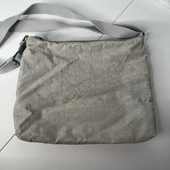 Kipling Alvar Gray Nylon Crossbody Bag Adjustable Strap Zip Pockets - Picture 4 of 9